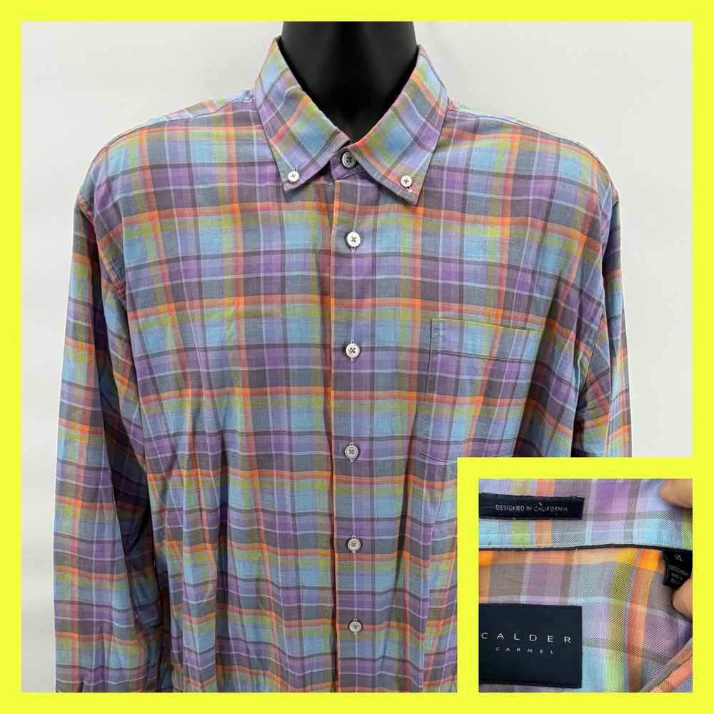 Calder Carmel Xl Limited Edition 1/150 Plaid Shirt Luxury Cotton California